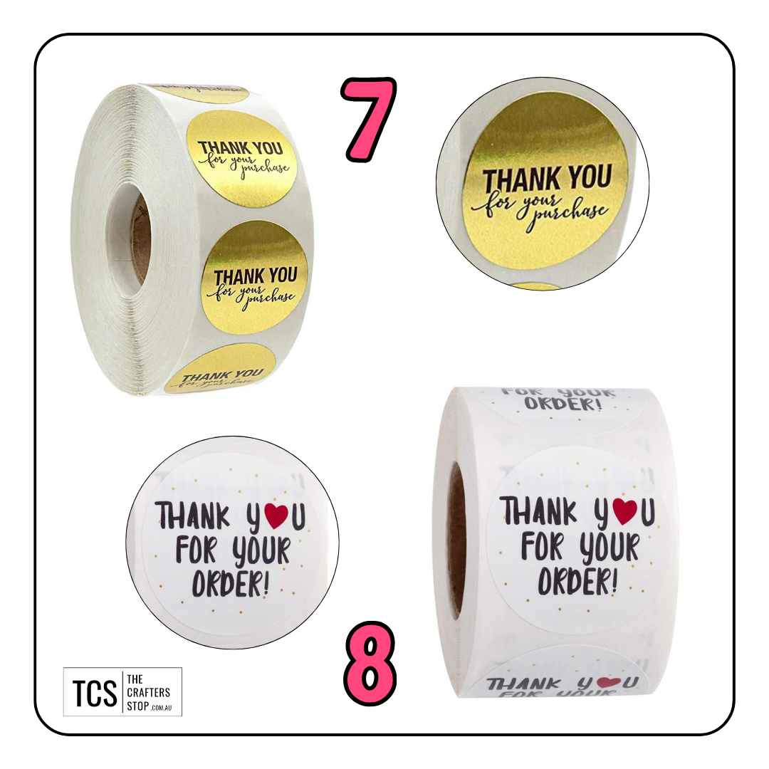 "Thank You" Business Stickers (500pcs per roll)