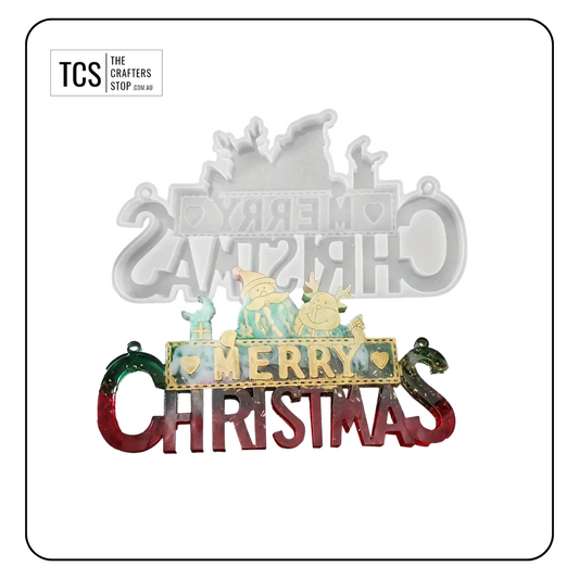 Resin Silicone Christmas Mould "Merry Christmas"