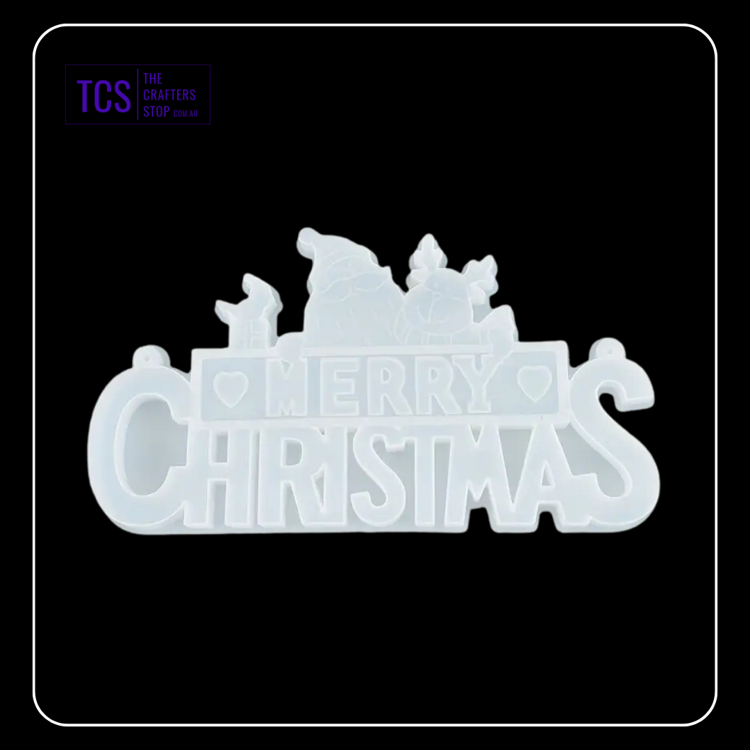 Resin Silicone Christmas Mould "Merry Christmas"