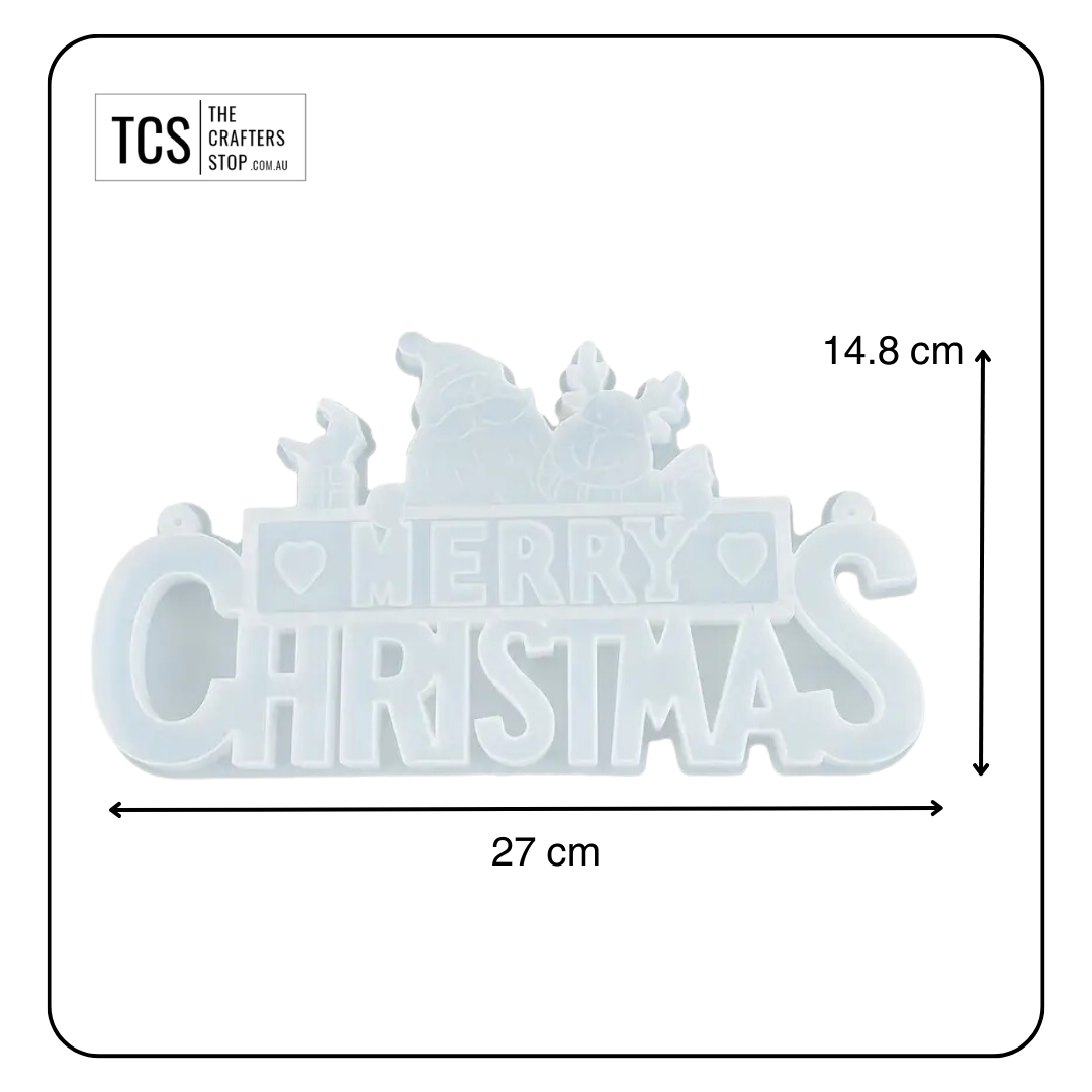 Resin Silicone Christmas Mould "Merry Christmas"
