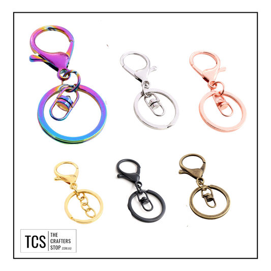 Keyring with Lobster Claw and Swivel Clasps
