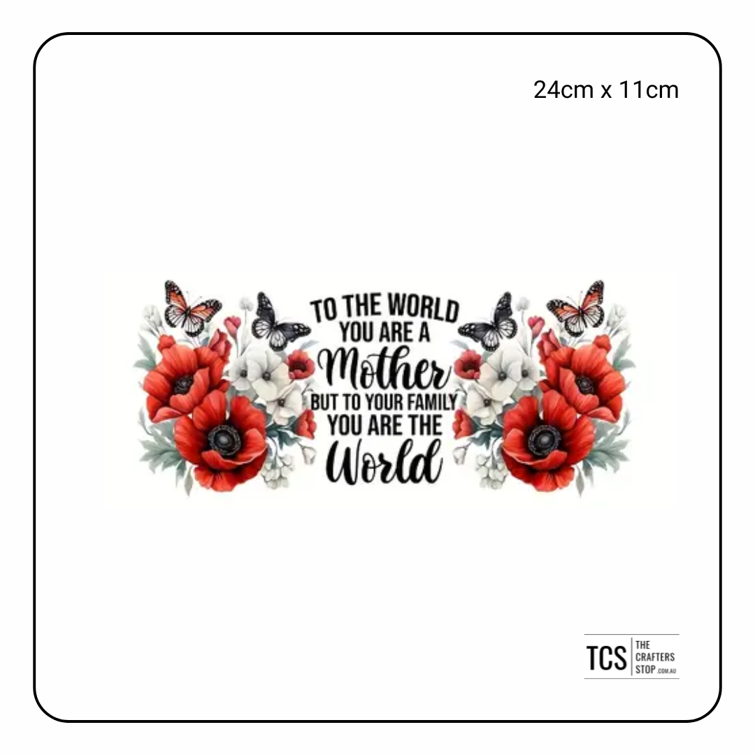 Mothers Day UV Waterproof Stickers/Wrap