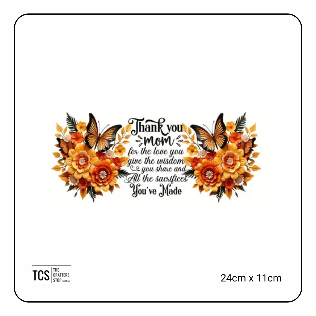 Mothers Day UV Waterproof Stickers/Wrap
