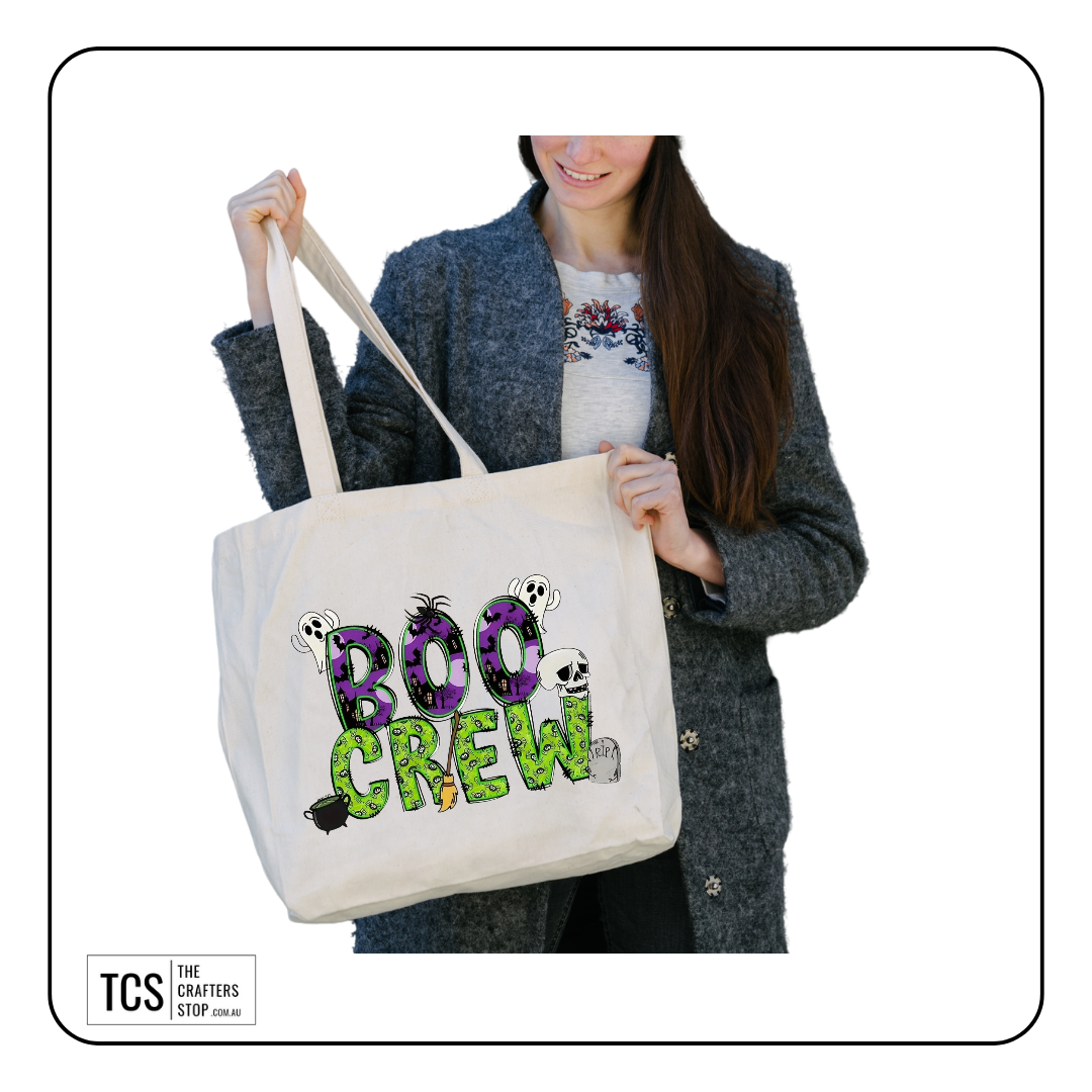 "BOO CREW" Halloween Theme Ready Made DTF Iron On Transfers