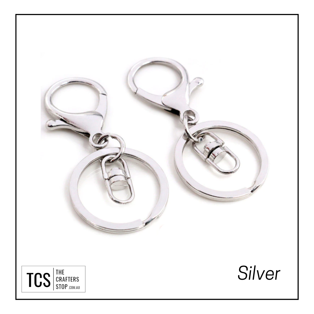 Keyring with Lobster Claw and Swivel Clasps