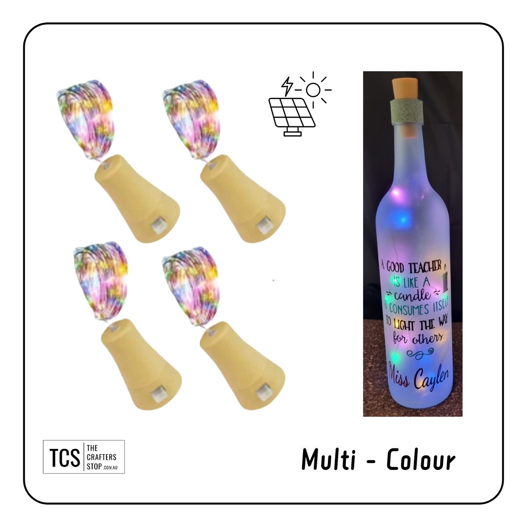 2m Solar Bottle Copper Wire LED Lights (2 Colours)