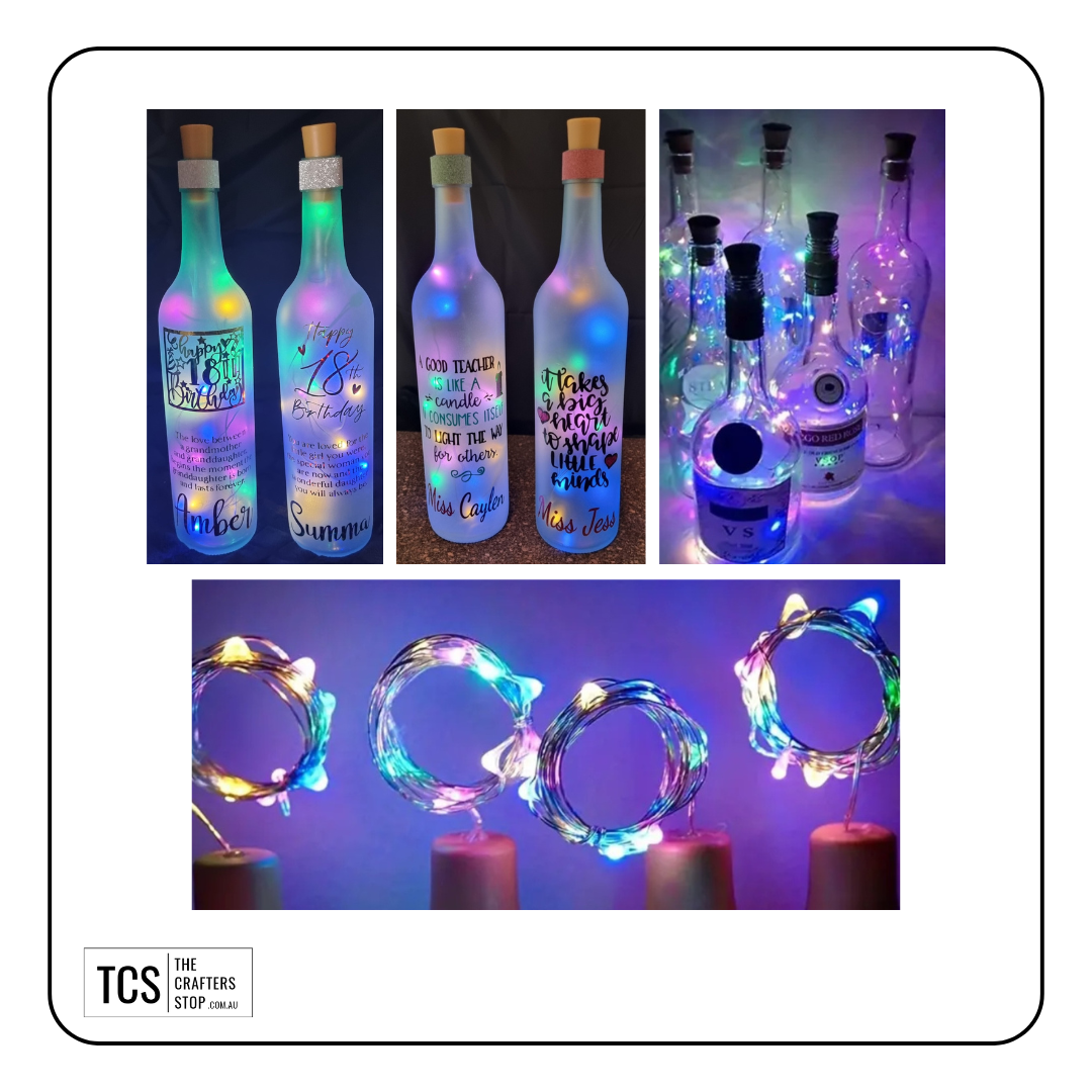 2m Solar Bottle Copper Wire LED Lights (2 Colours)