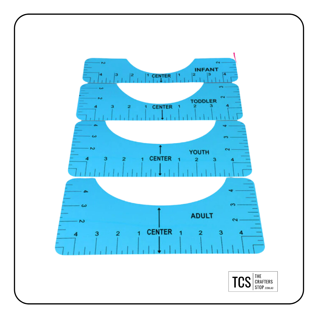 HTV T-Shirt Alignment Tool Set (4pcs) - 4 Colours available
