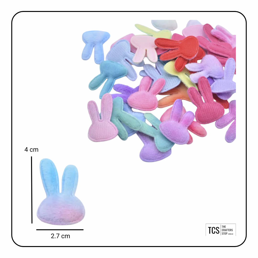 Soft Plush Fabric Easter Bunny Applique/Embellishments