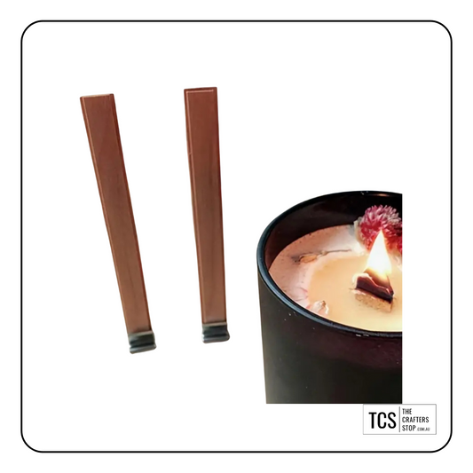 Wooden Candle Wicks and Metal Stands