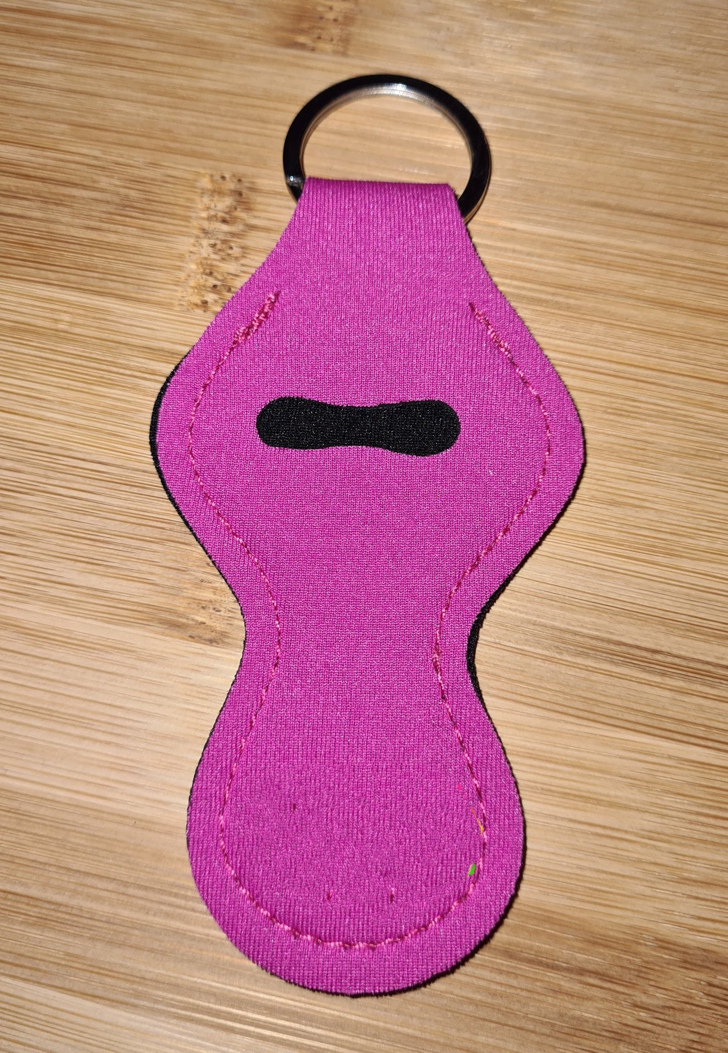 Neoprene Chap Stick or Lip Balm Holders with Keyring