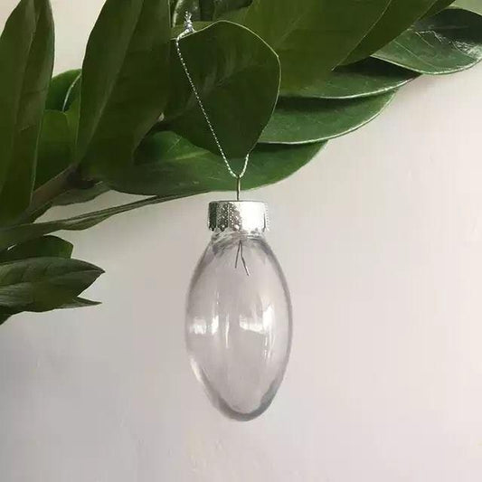8cm Flat Oval Shaped Christmas Baubles