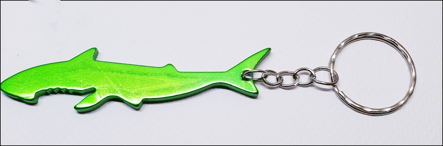 Aluminium Shark Bottle Opener Keyring