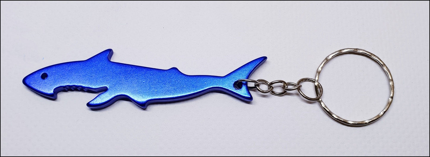Aluminium Shark Bottle Opener Keyring