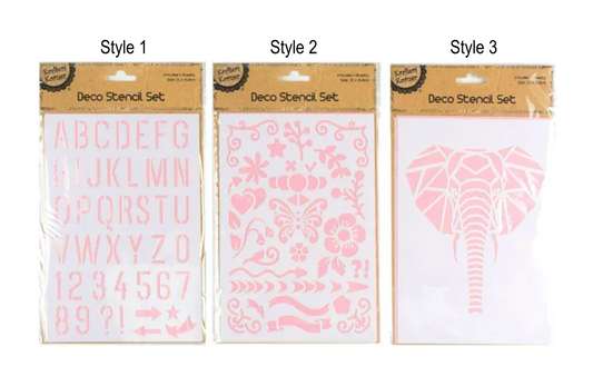 Deco Stencil Set - 3 Designs