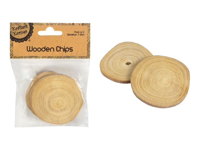 Natural Wooden Slices 7-8cms