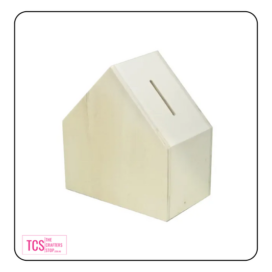 Wooden House Shaped Money Box