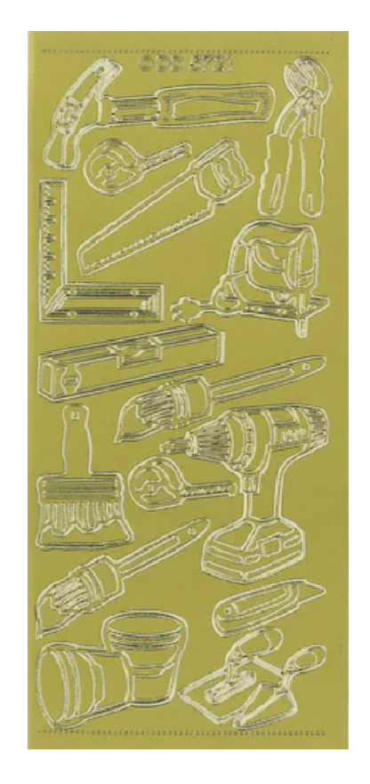 Tools Gold Scrapbooking Stickers