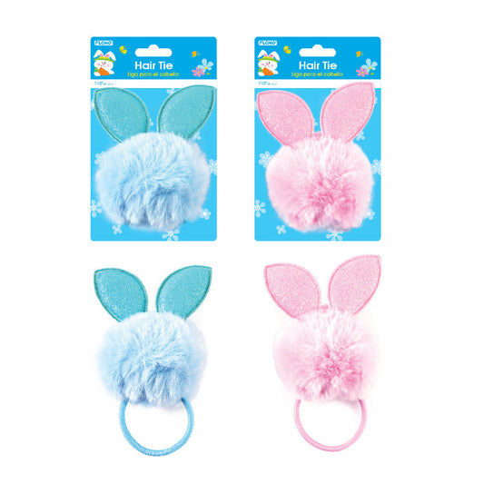 Easter Bunny Pom Pom Hair Tie