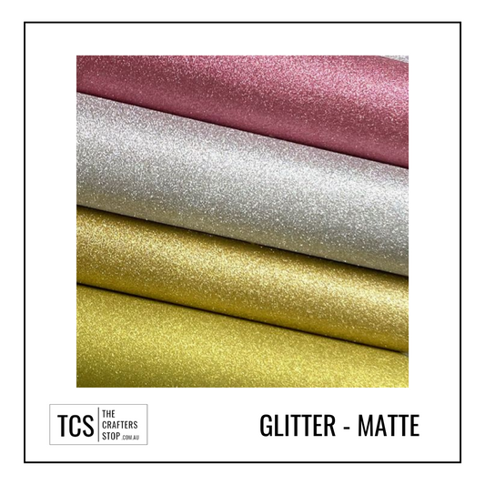 Semi-Permanent Metallic Matte Glitter Adhesive Vinyl