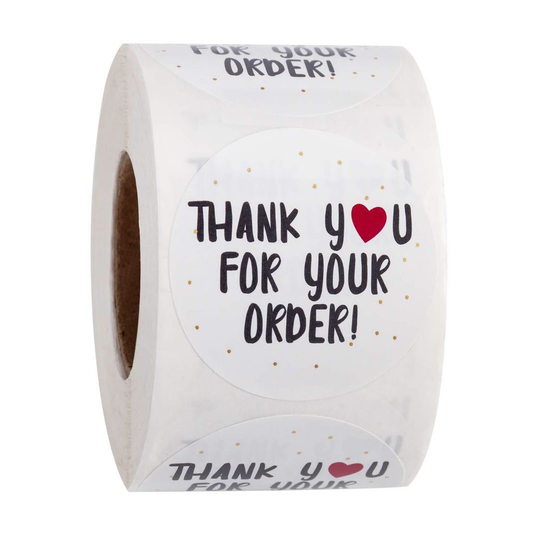 "Thank You" Business Stickers (500pcs per roll)