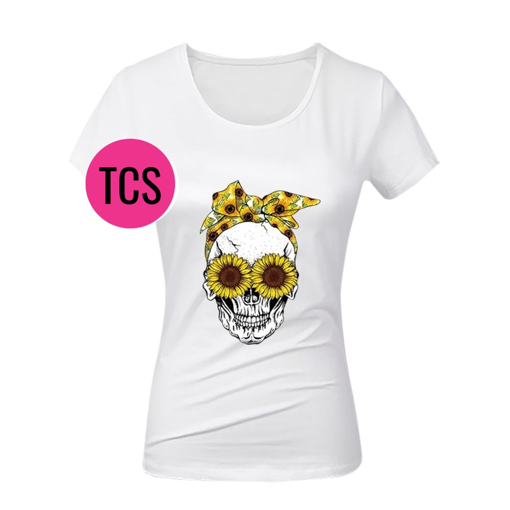 Decorative Skull Ready Made Iron On Transfers