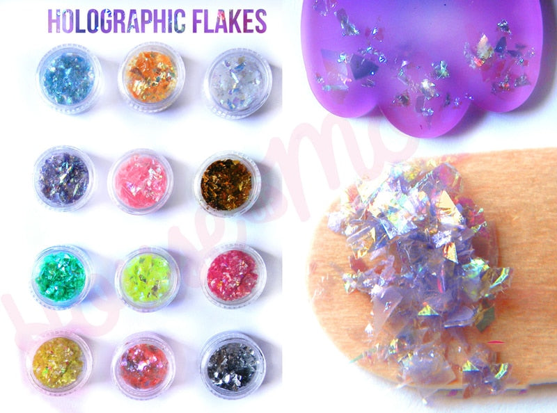 Iridescent Holographic Mylar Flakes 20grams