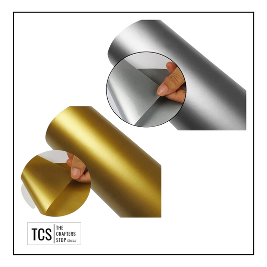 Semi-Permanent Metallic Matte Adhesive Vinyl
