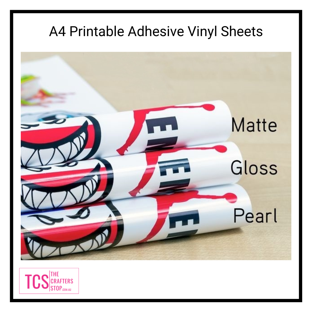 A4 Printable PP Adhesive VINYL Sheets - Inkjet (Clear Backing)