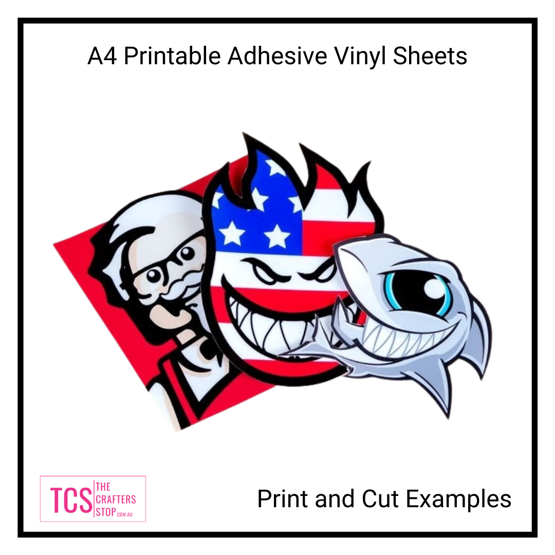 A4 Printable PP Adhesive VINYL Sheets - Inkjet (Clear Backing)