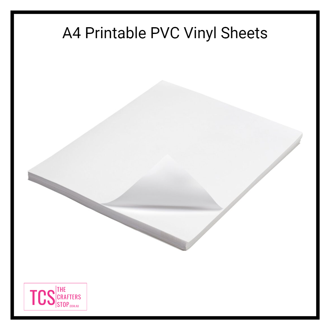 A4 Printable PVC Adhesive VINYL Sheets - Laser