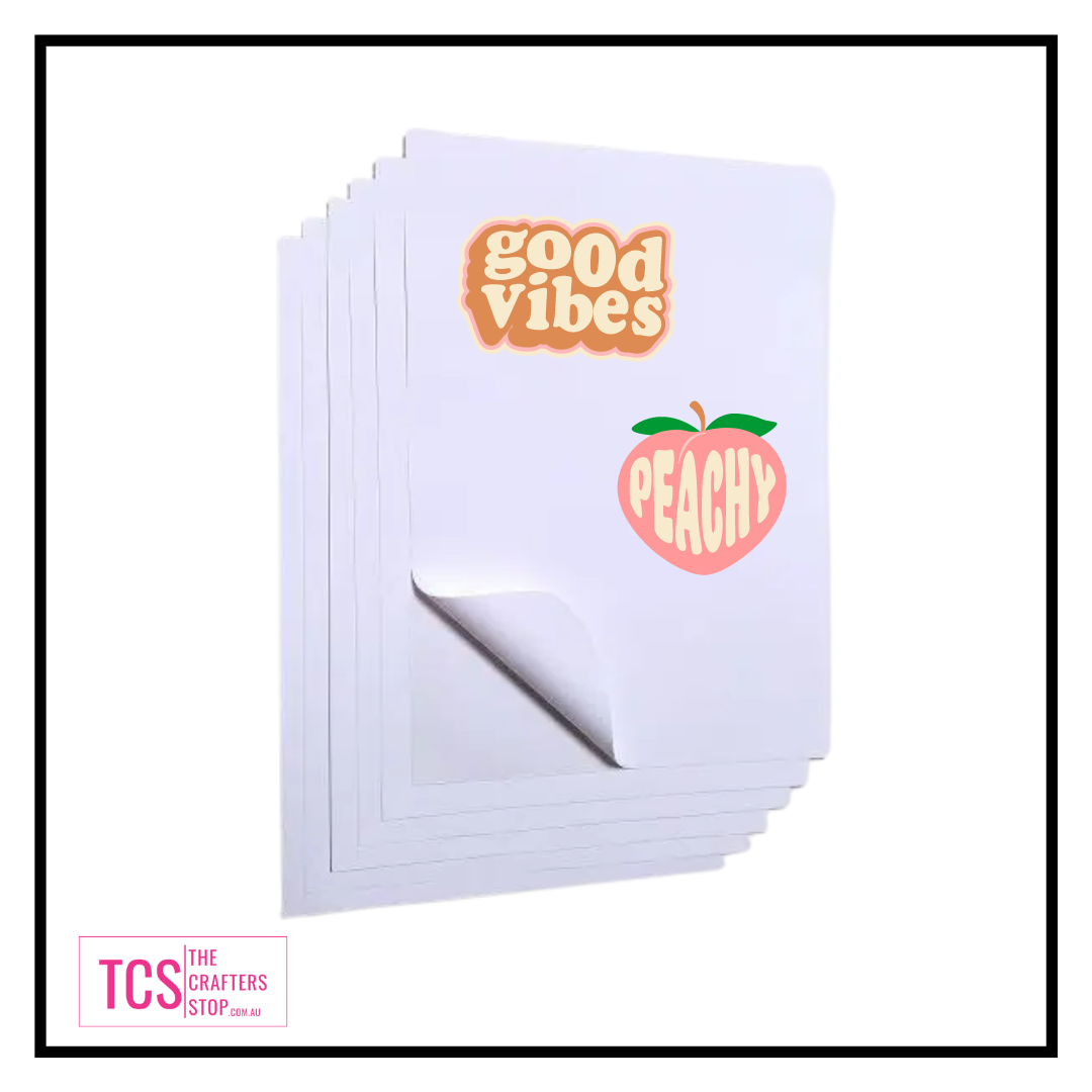 A4 Printable PVC Adhesive VINYL Sheets - Laser
