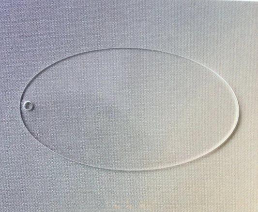 Acrylic Oval Blank 76mm