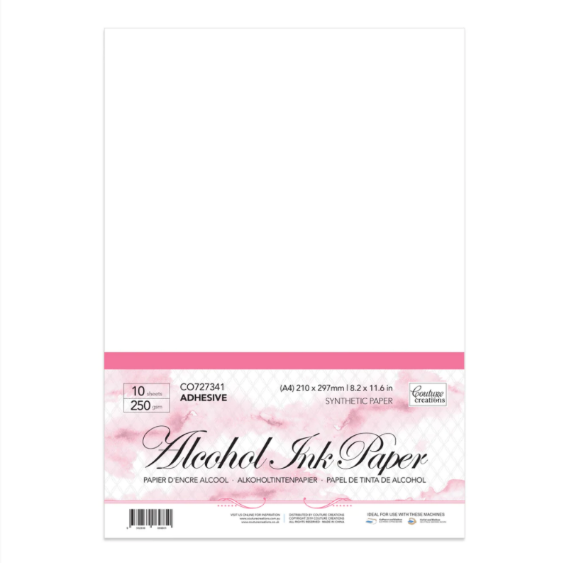 Synthetic Alcohol Ink Paper - White Adhesive - A4 250gsm (10 Pk)