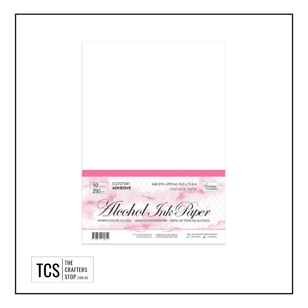 Synthetic Alcohol Ink Paper - White Adhesive - A4 250gsm (10 Pk)