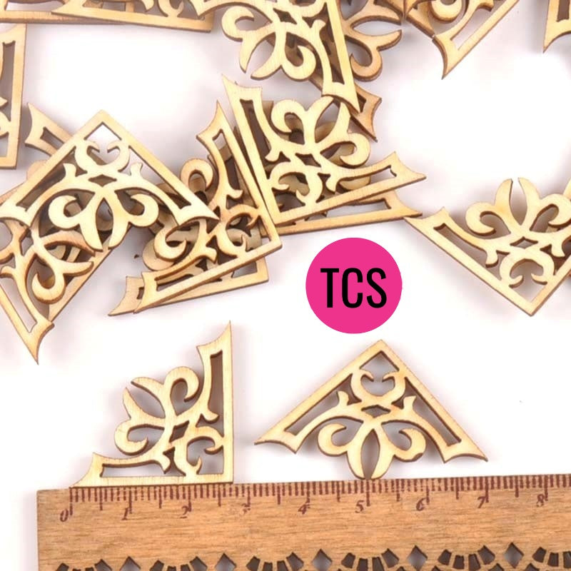 Wooden Antique Deco Corner Blanks