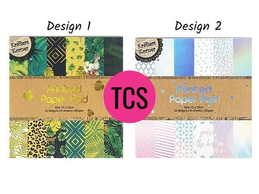Printed Craft Paper Pads 15x15cms