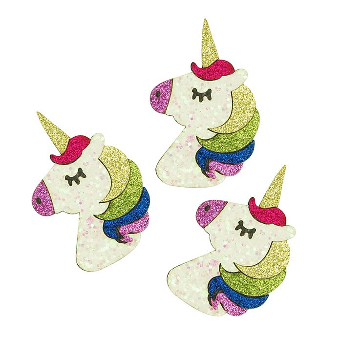 Cute Felt Unicorn Embellishments - 3 pcs