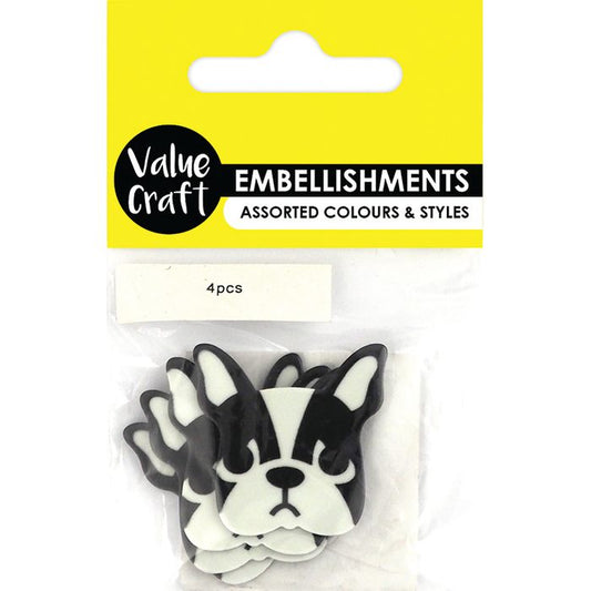 French Bulldog Embellishments - 4 pcs