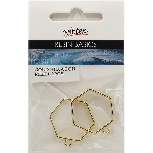 Hexagon Framed Pendants for Resin - 2 Pack