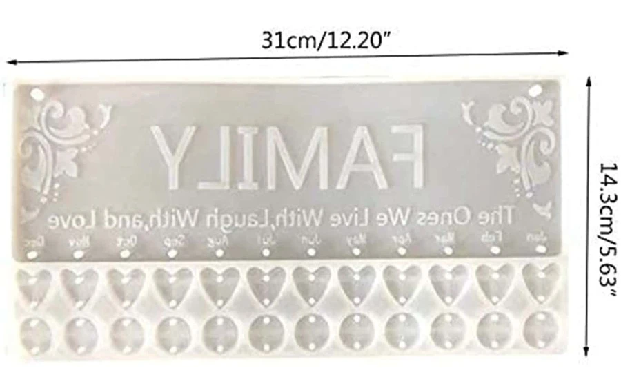 Resin Silicone Hanging Family Birthday Mould