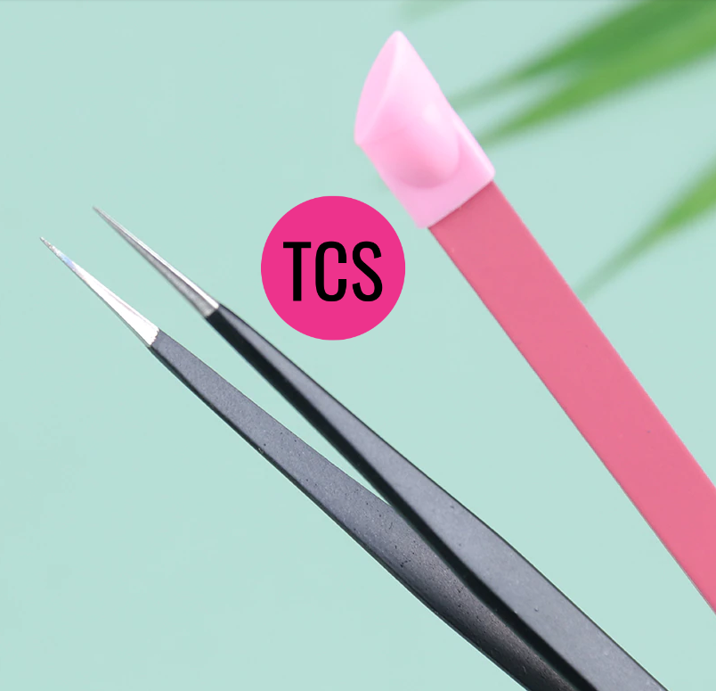 Long Handled Tweezers with Squeegee End (2in1)