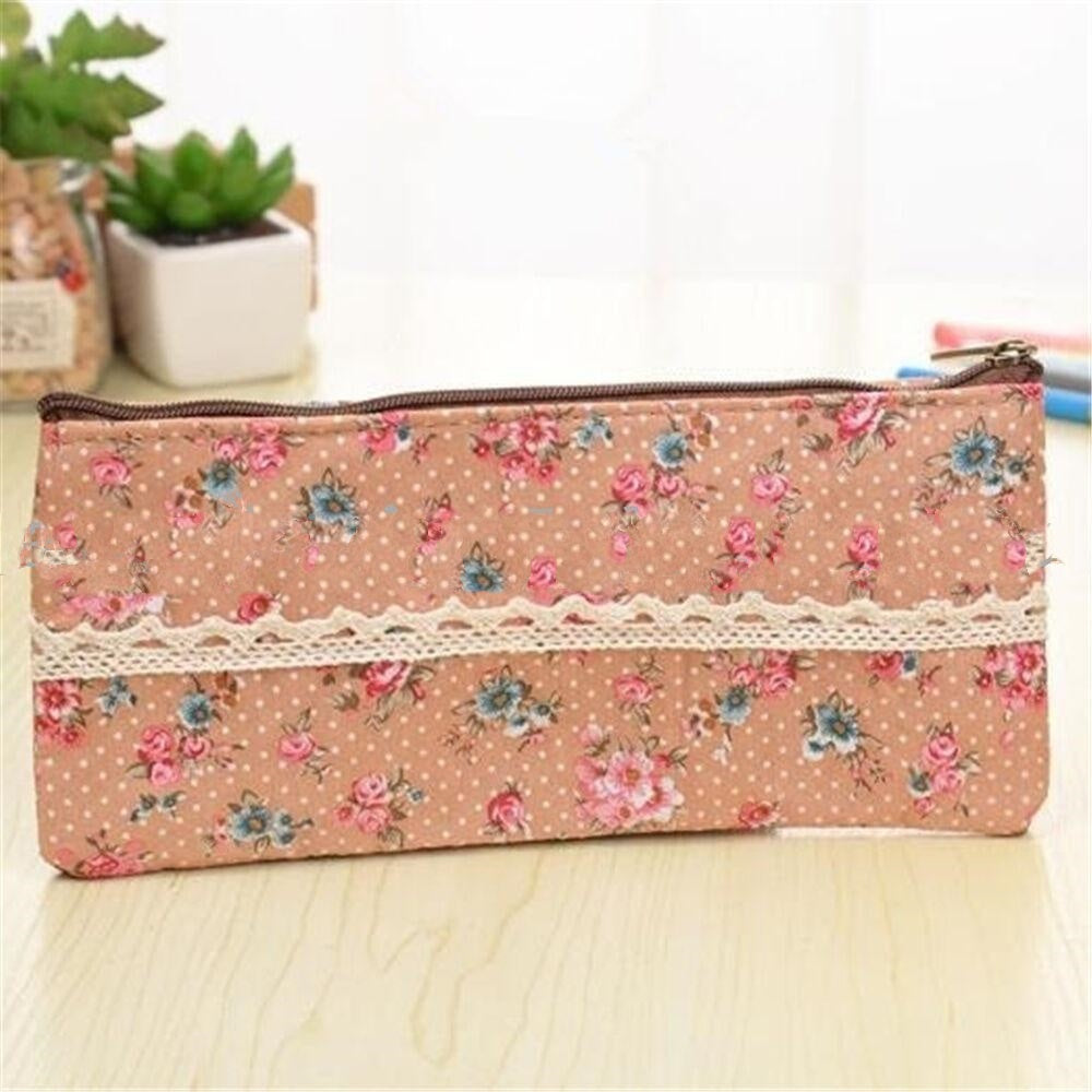 Fabric Floral Pencil Case