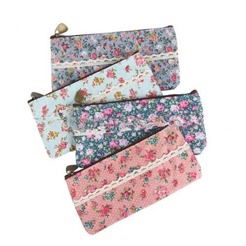 Fabric Floral Pencil Case