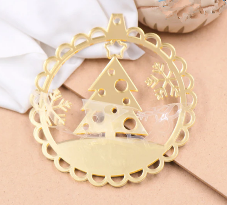 Mirror Acrylic Christmas Tree Bauble Blank